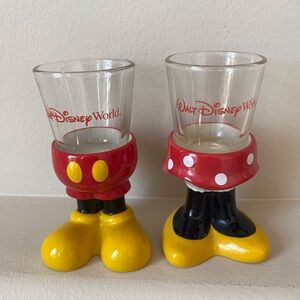 Disney World Mickey & Minnie Shot Glasses
